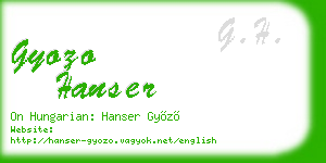 gyozo hanser business card